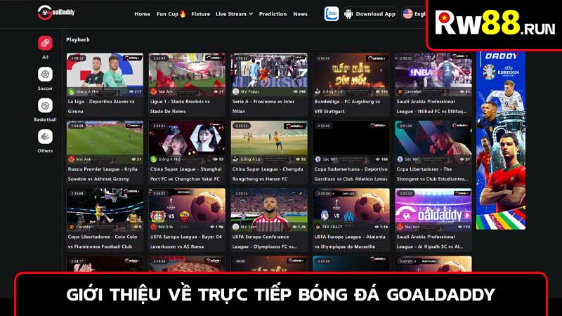 Giới thiệu về trực tiếp bóng đá Goaldaddy